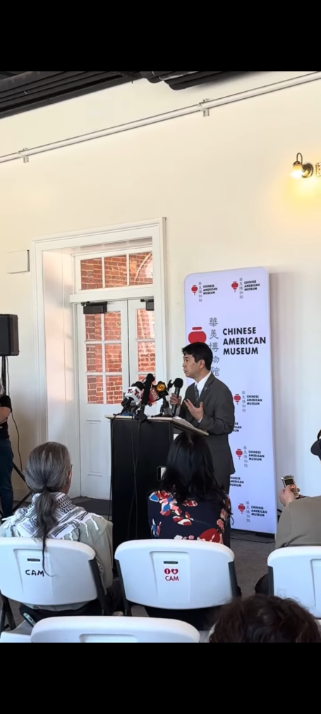 Robin Toma at Press Conference helping victim leading Organizations: Anti-Asian Hate Crimes Coalition and Asian Civil Rights League Robin Toma at Press Conference helping victim leading Organizations: Anti-Asian Hate Crimes Coalition and Asian Civil Rights League